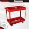 Stalwart Utility Cart - Heavy-Duty Work Cart with Two Storage Trays - Holds up to 330lbs by Red 75-MOV2001 - alternate 5